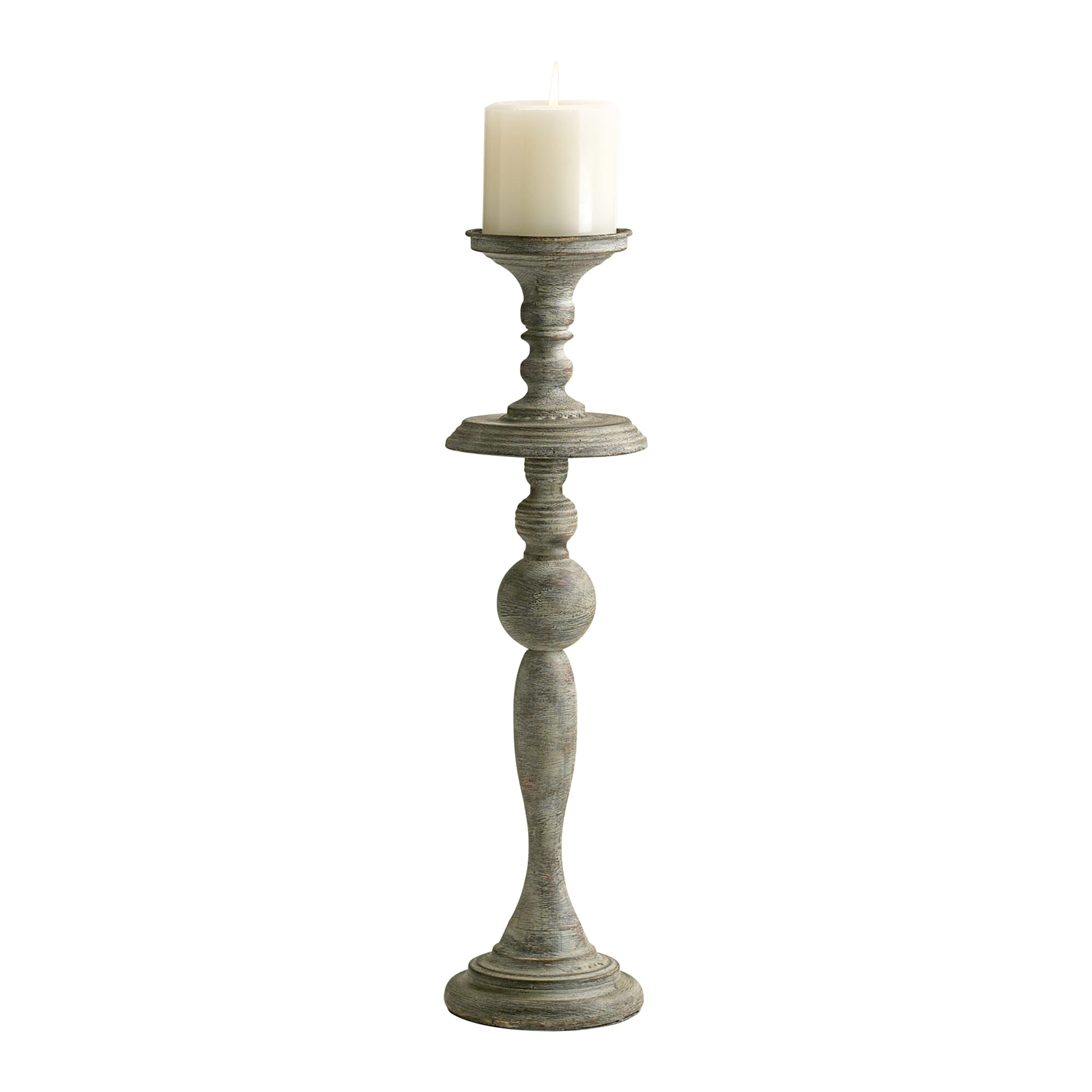 Cyan Design Small Bach Candlestick in Distressed Antiqued White