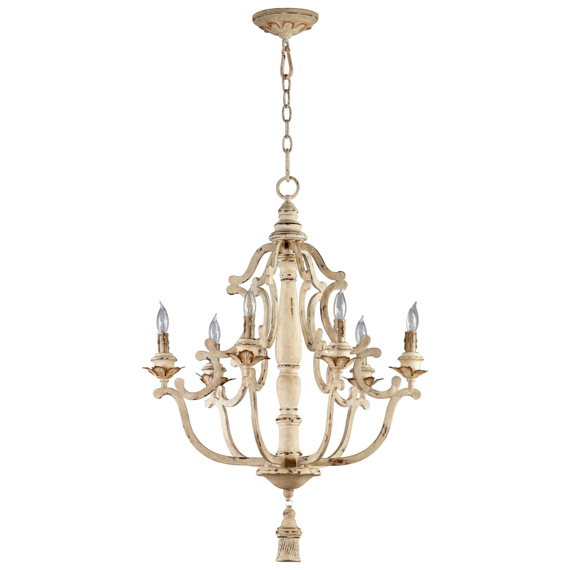 Cyan Design Maison 6-Light French Country Chandelier in Persian White