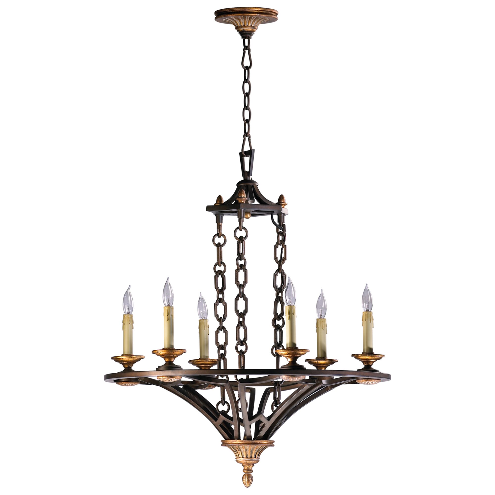 Cyan Design San Giorgio 6-Light Traditional Chandelier in Oiled Bronze