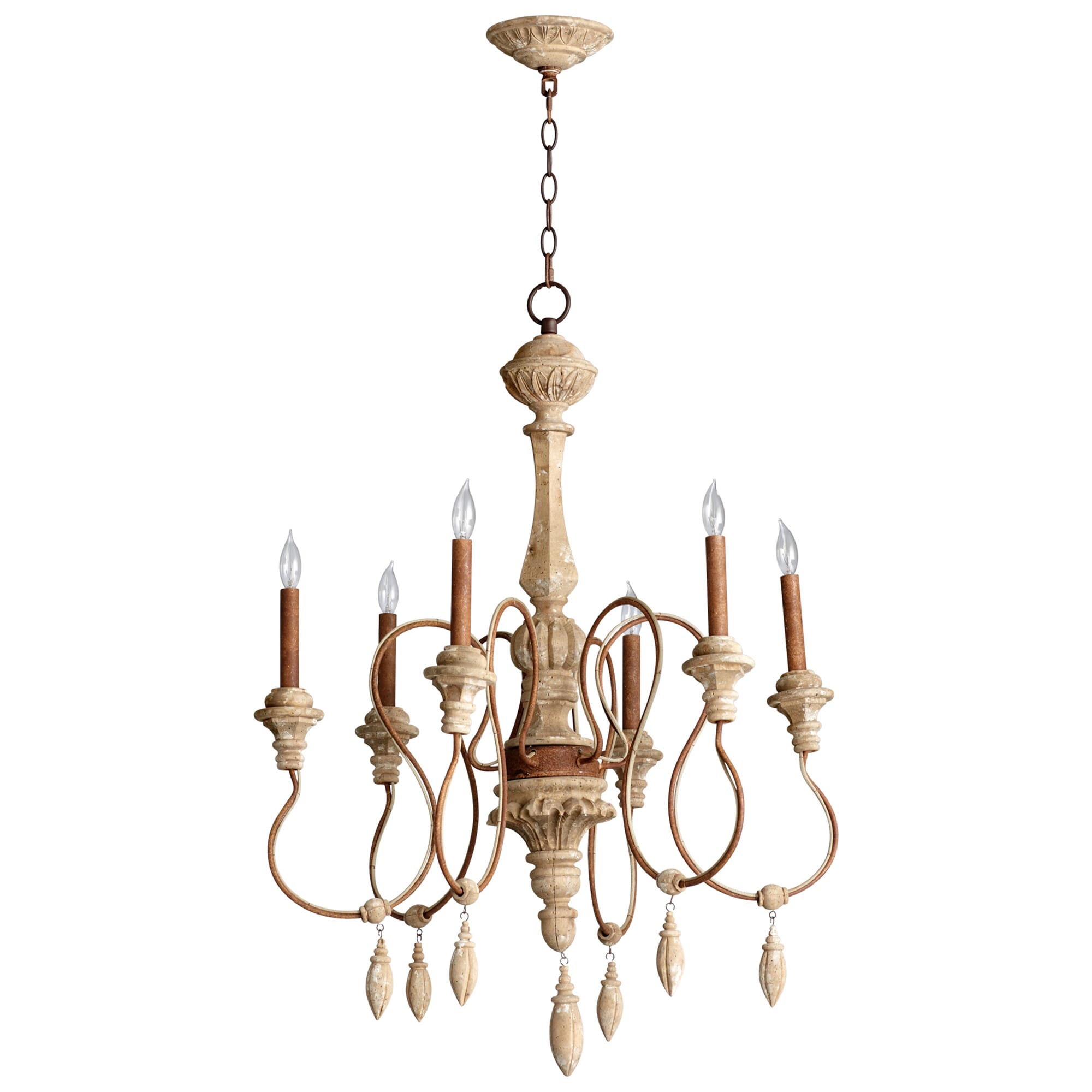 Cyan Design Alda 6-Light Rustic Chandelier in Sutherland Buff