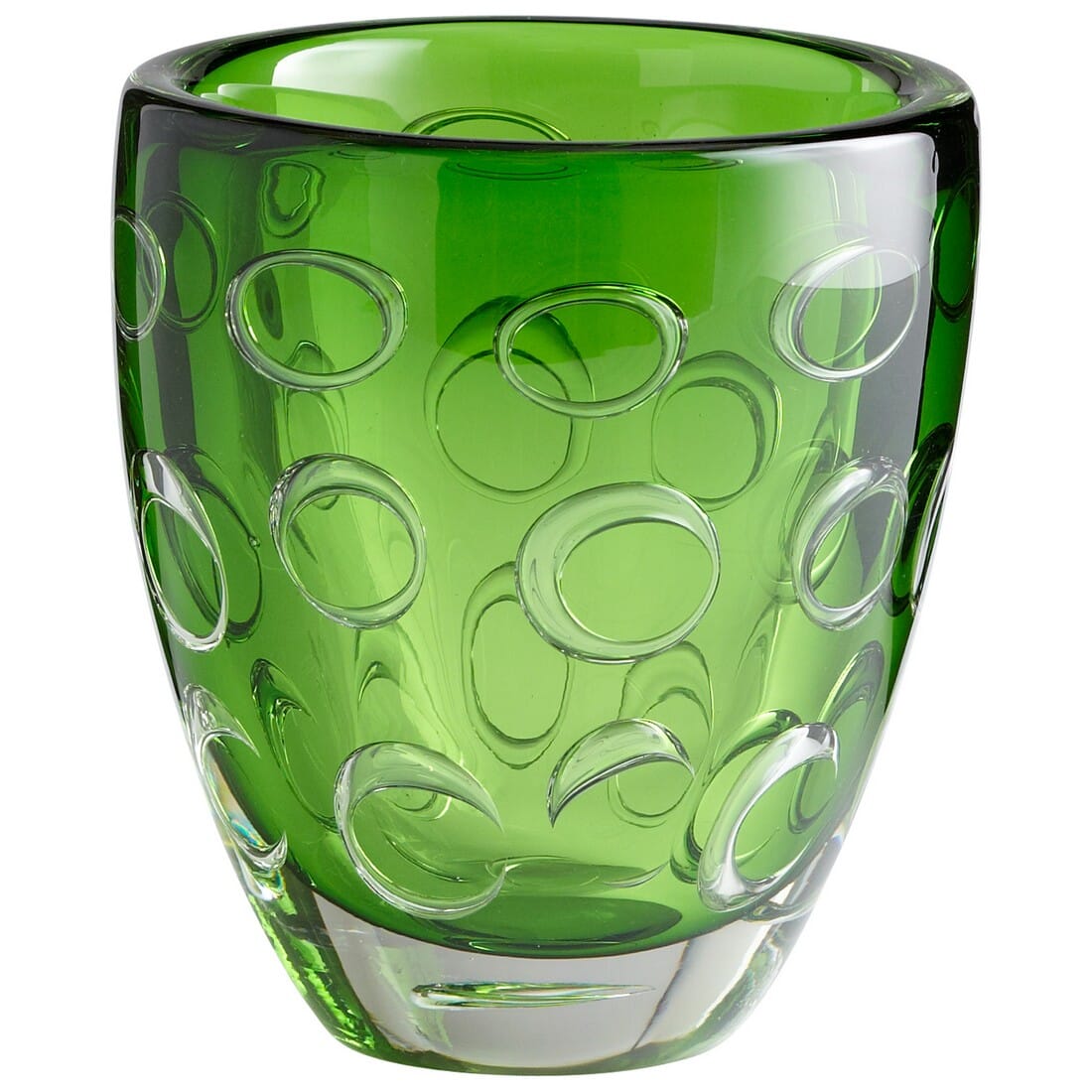 Cyan Design Brin 8" Glass Vase in Emerald Green