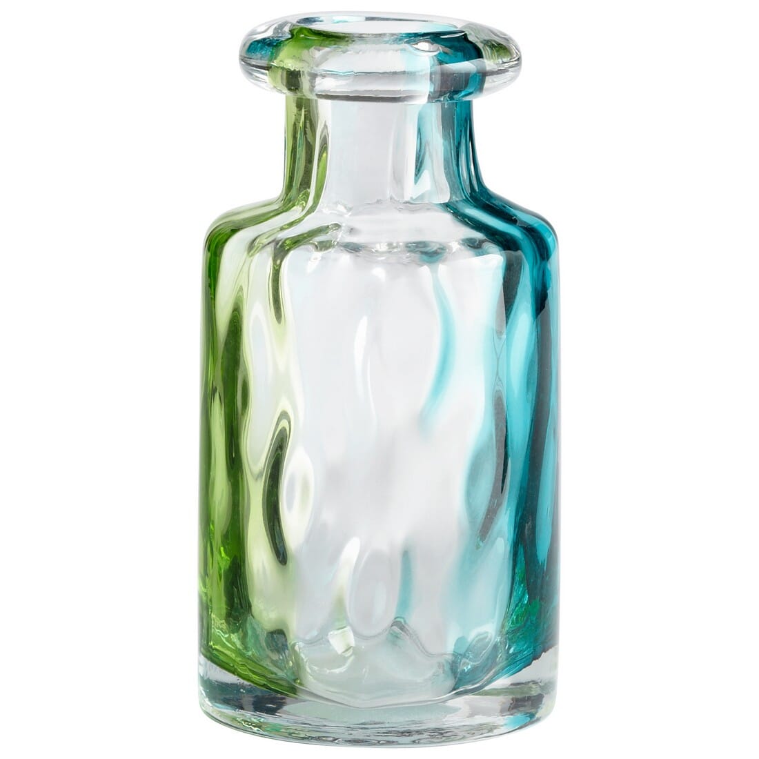 Cyan Design Rigby 9.5" Glass Vase in Green Blue/Clear