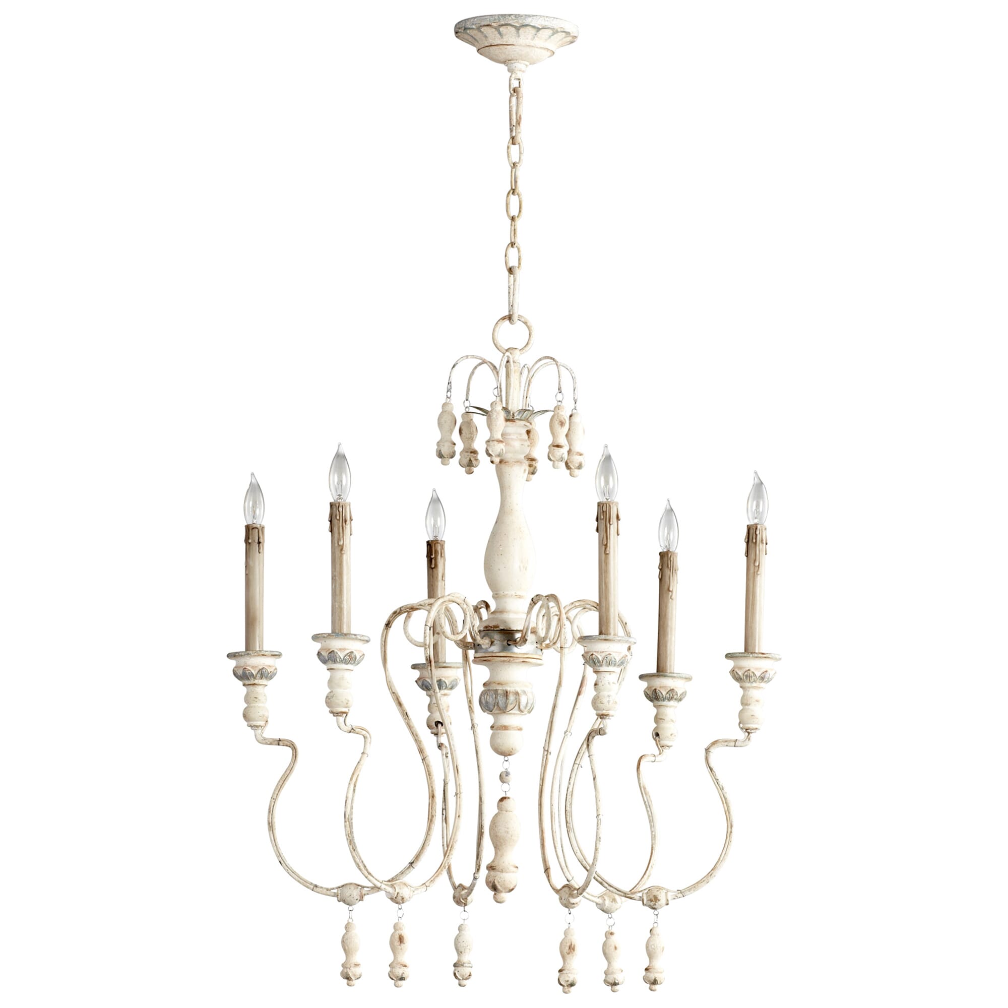 Cyan Design Chantal 6-Light French Country Chandelier in Parisian Blue