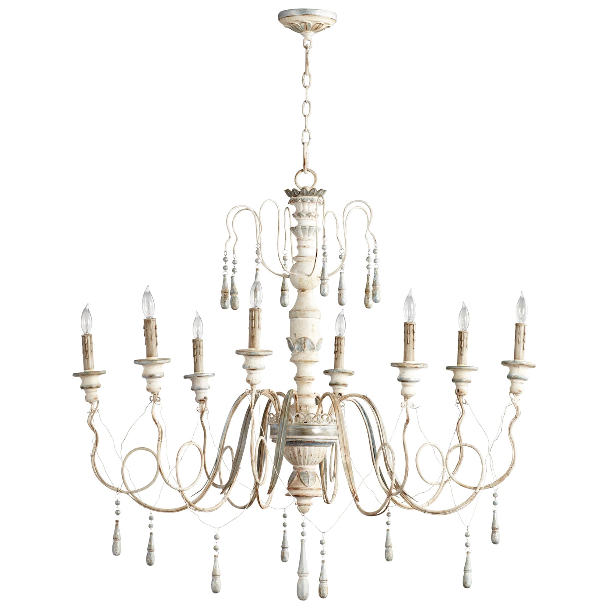 Cyan Design Chantal 8-Light French Country Chandelier in Parisian Blue