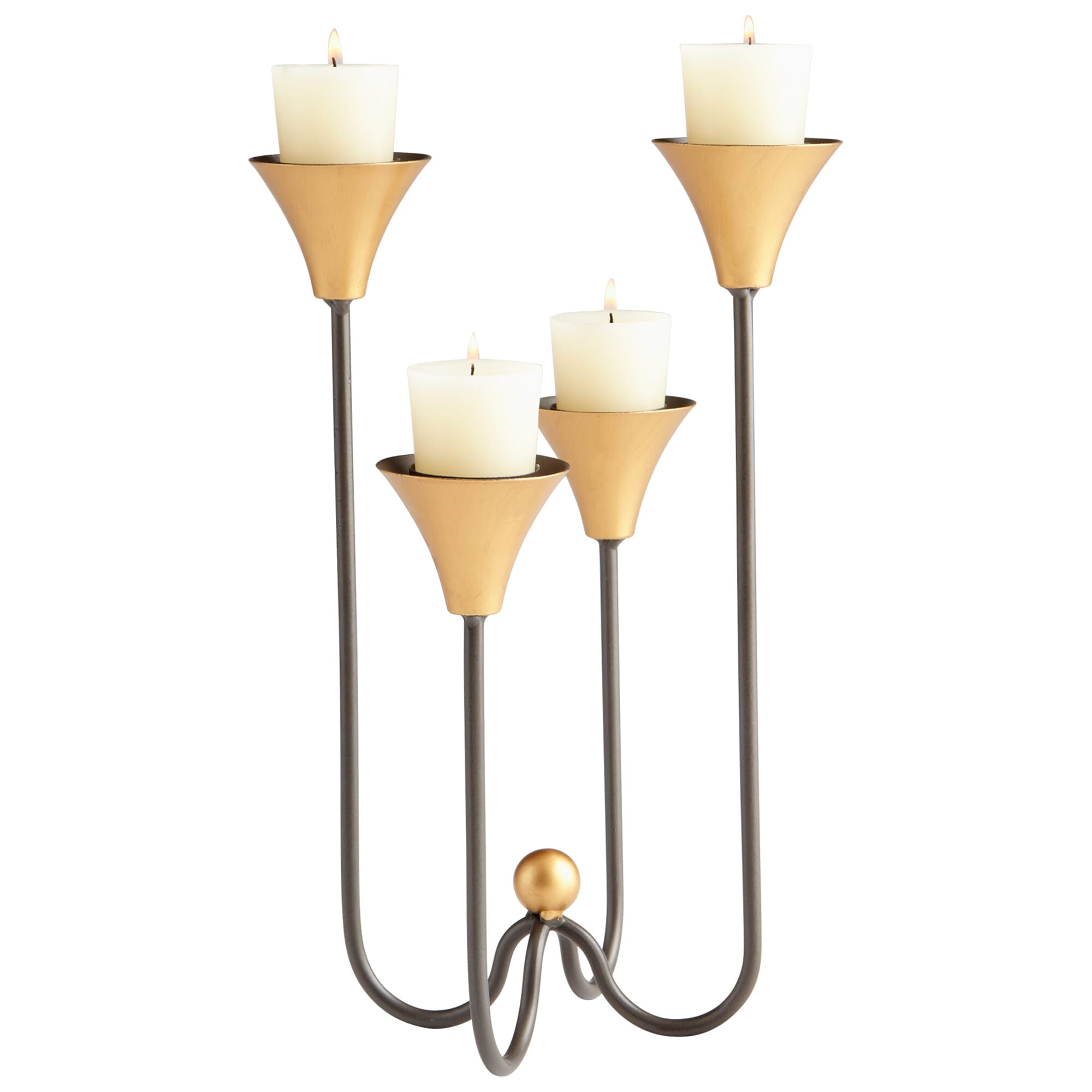 Cyan Design Small Bell Tower Candleholder in Gold