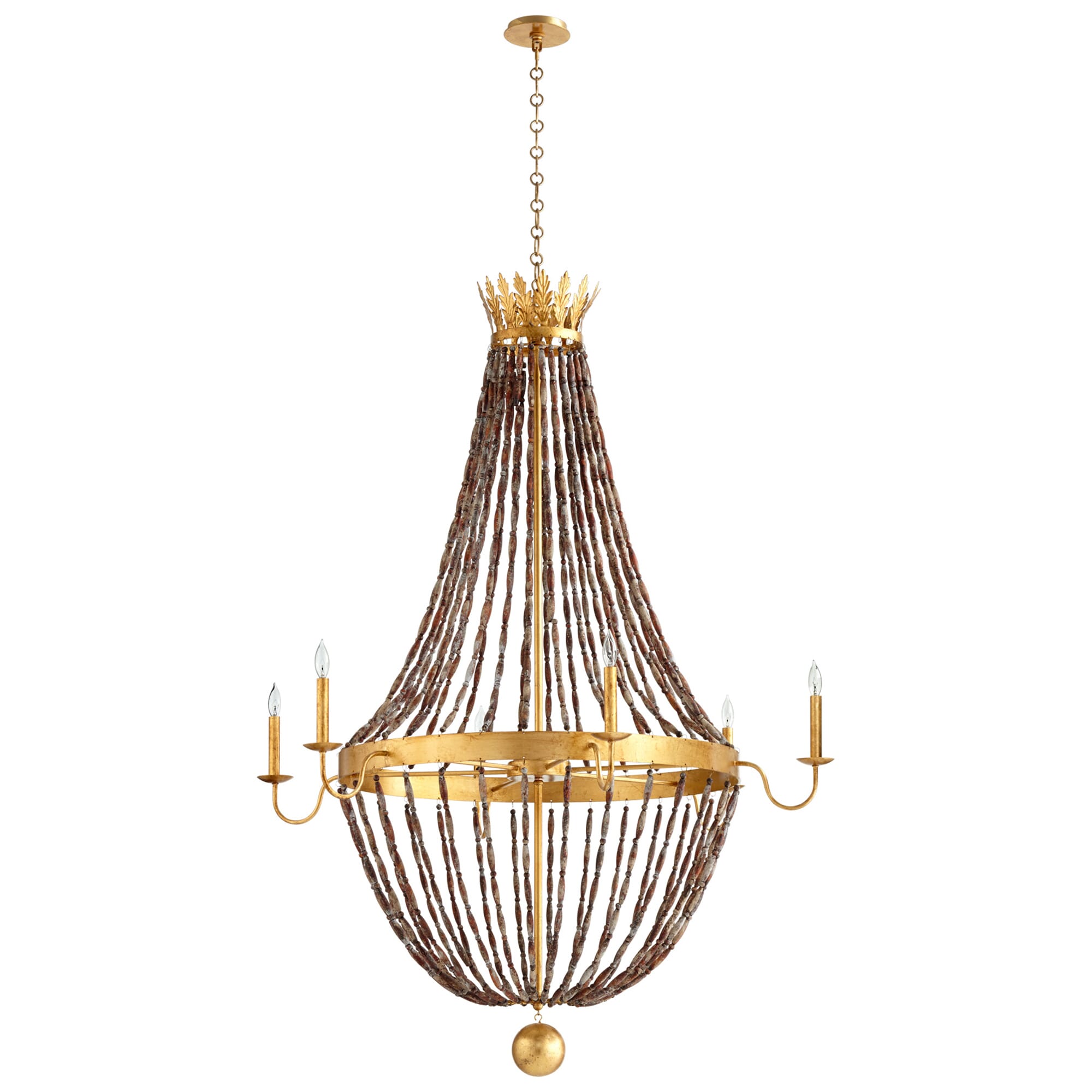 Cyan Design Alessia 6-Light Traditional Chandelier in Gold Leaf