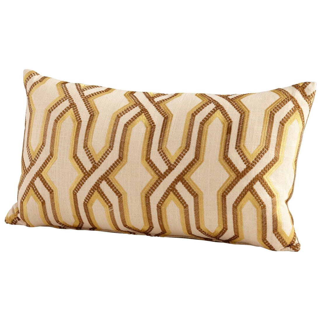 Cyan Design Twist and Turn 24" Pillow in Yellow