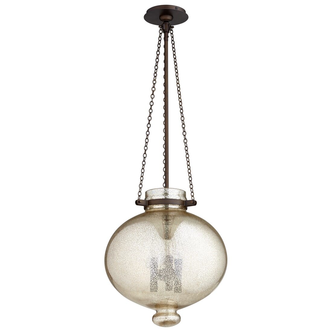 Cyan Design Cydney 13.75" 3-Light Mercury Glass Pendant in Oiled Bronze