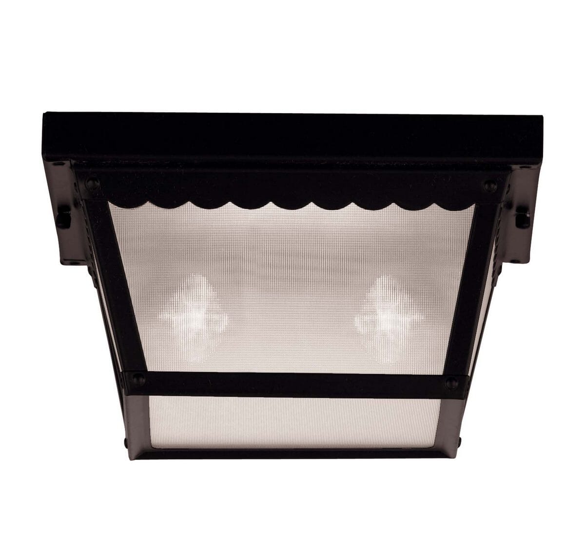 Savoy House Exterior Collections Flush Mount in Black