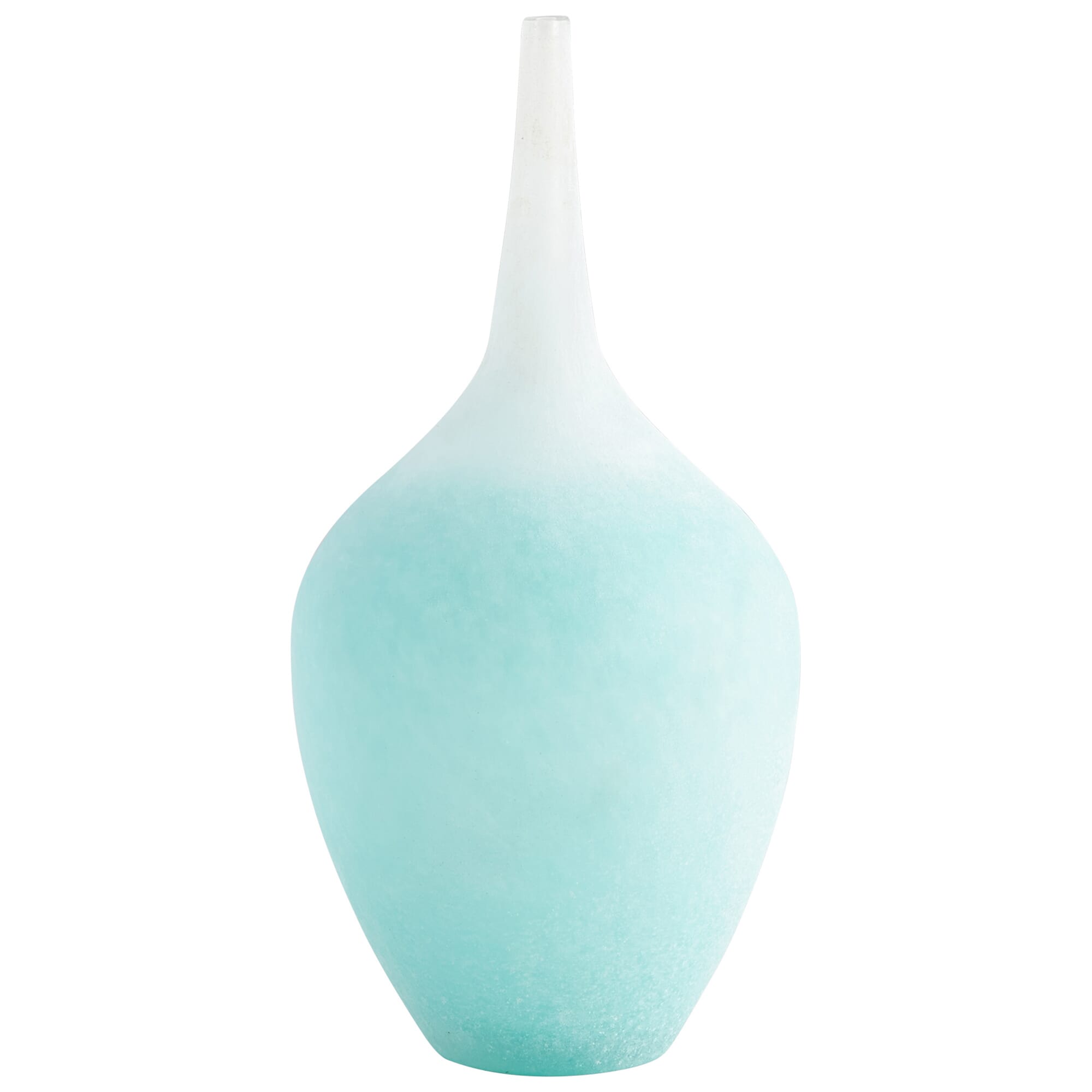 Cyan Design Small Droplet Vase in Sky Blue And White