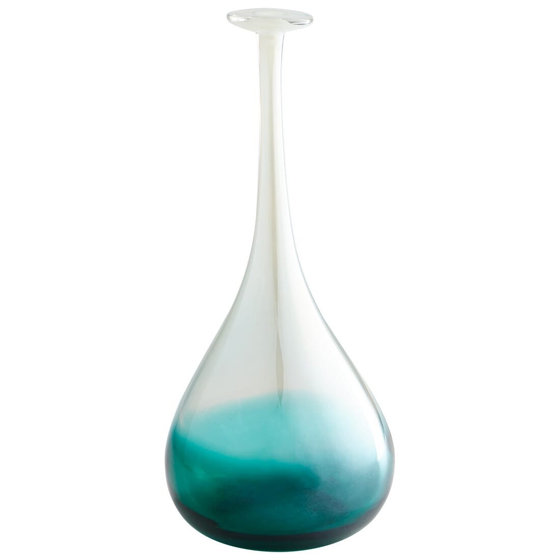 Cyan Design Curie 15.5" Glass Vase in Blue/Clear