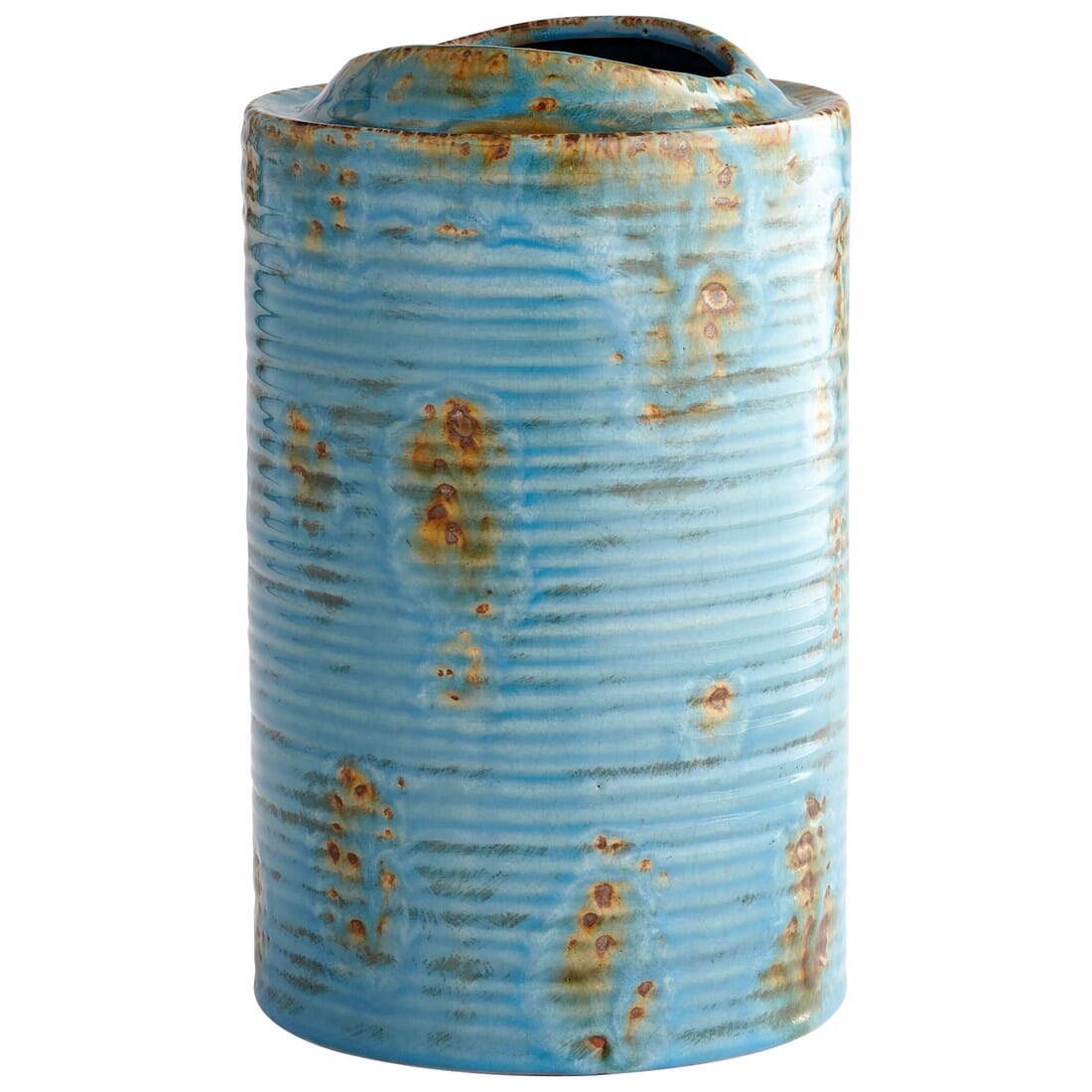 Cyan Design Brussels 12" Planter in Blue Glaze