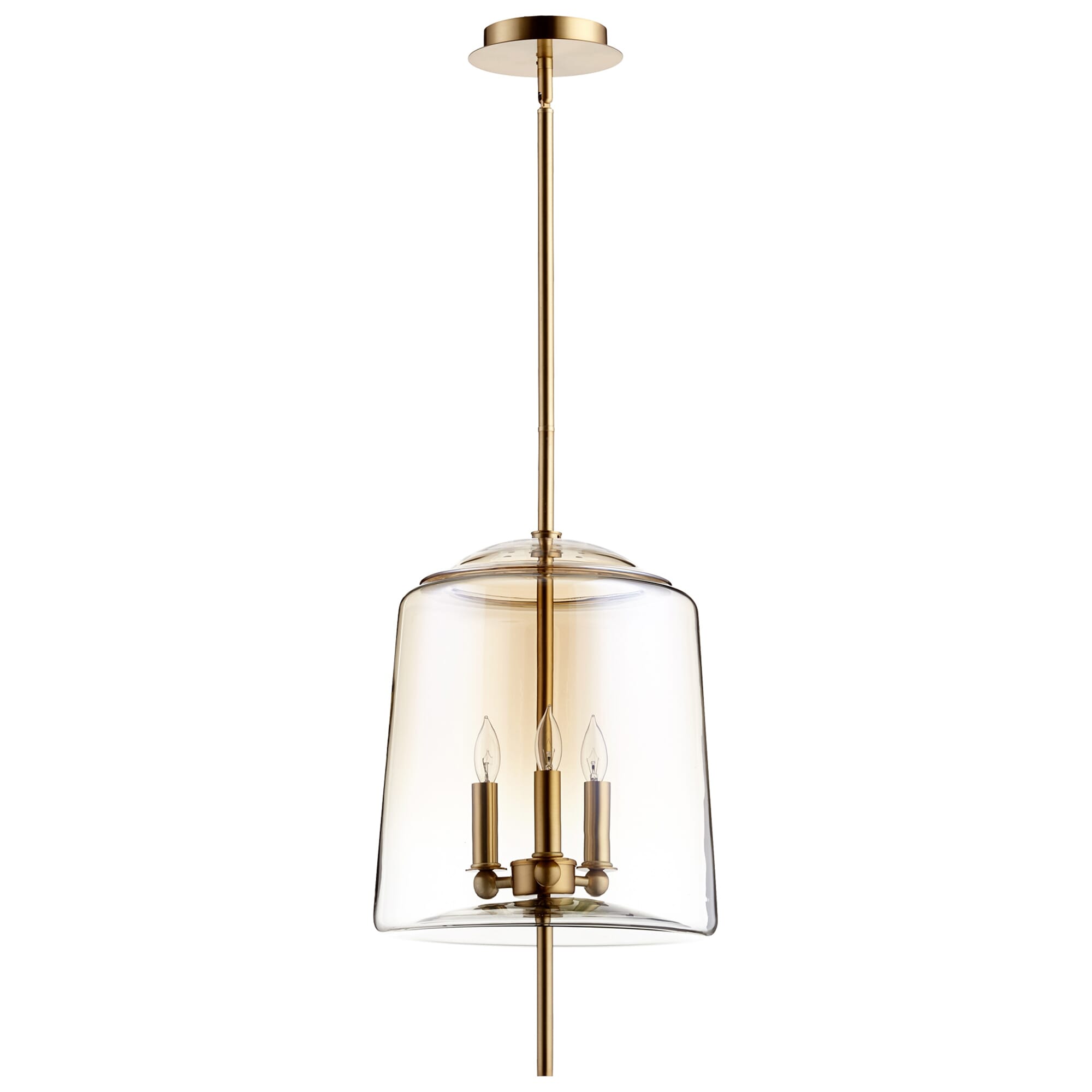 Cyan Design Lusterous 3-Light Pendant Light in Satin Brass