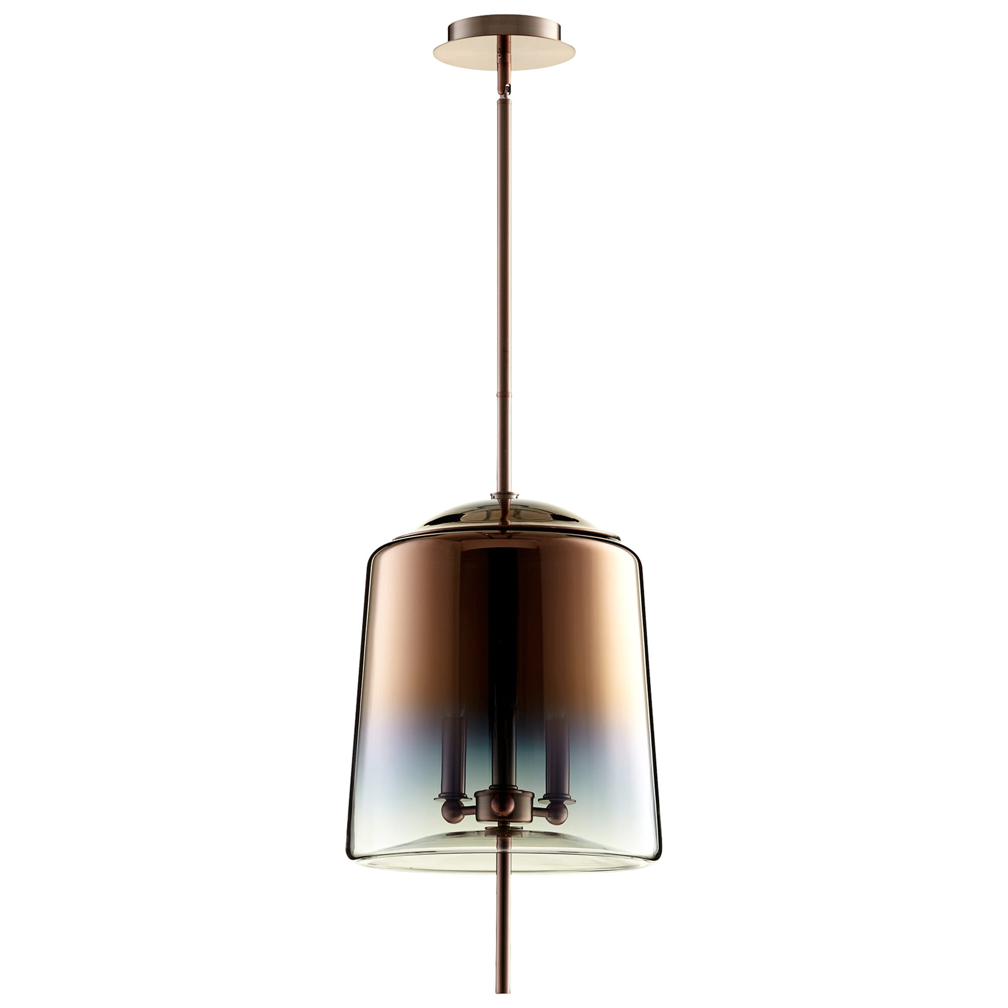 Cyan Design Lusterous 3-Light Pendant Light in Satin Copper