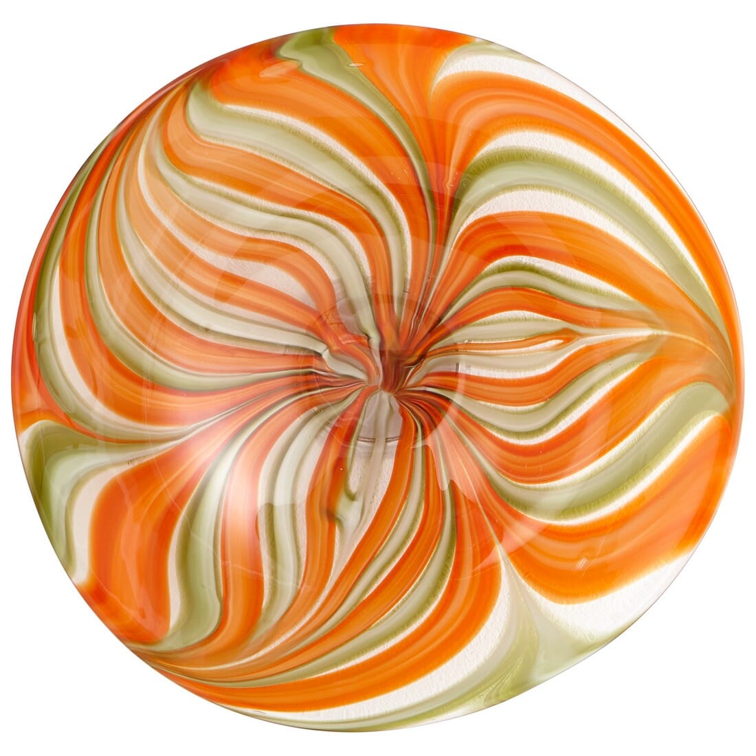 Cyan Design Chika 16" Glass Plate in Orange