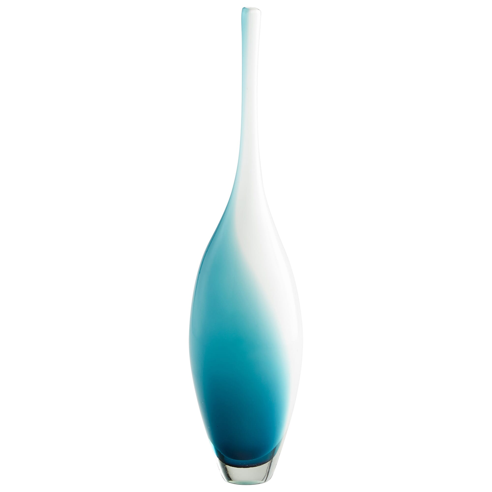 Cyan Design Medium Swirly Vase in Blue And White