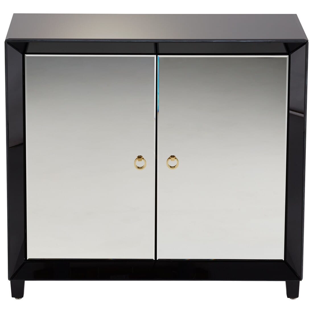 Cyan Design Omar 38.5" Mirrored Glass Cabinet in Clear