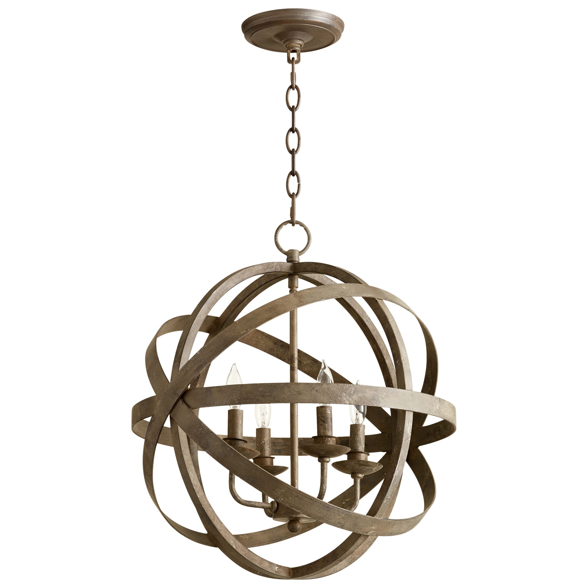 Cyan Design Gladwin 4-Light Pendant Light in Distressed Zinc