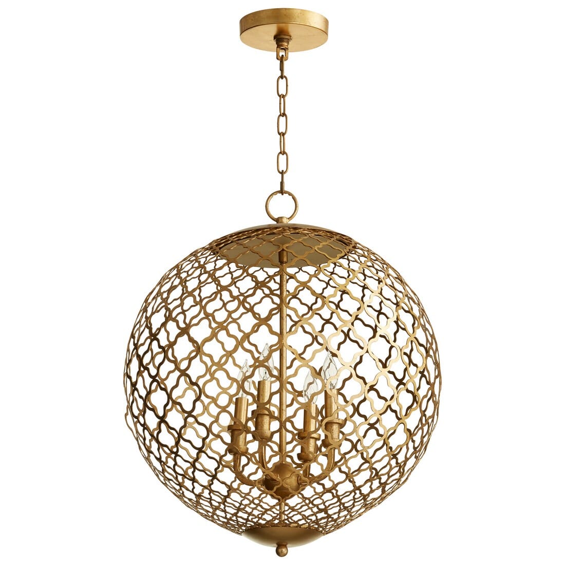 Cyan Design Skyros 20" 4-Light Pendant in Gold Leaf