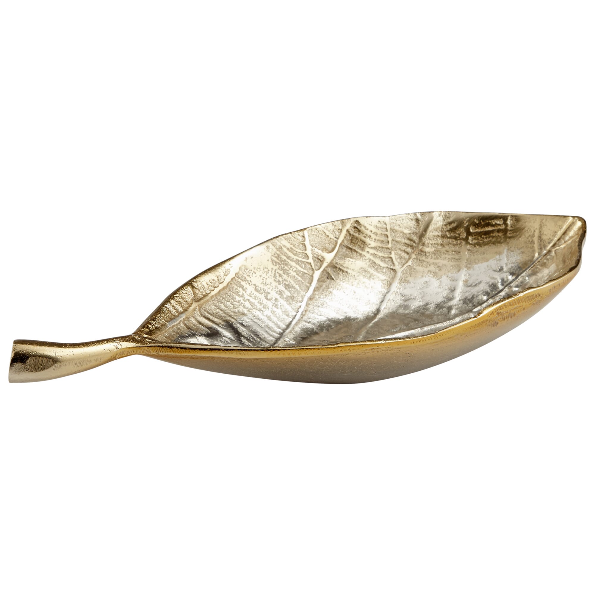 Cyan Design Small Mocking Leaf Tray in Nickel