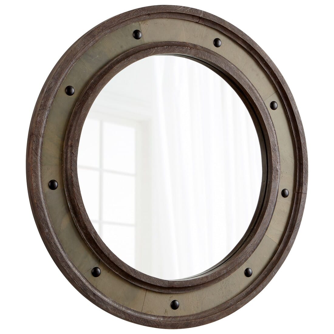 Cyan Design Button 41" Mirror in Antique Brown