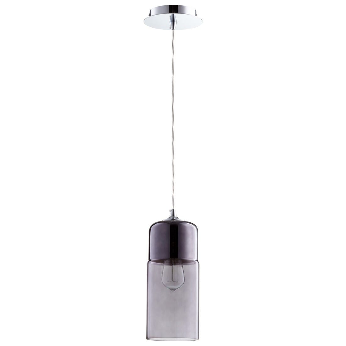 Cyan Design Berdan 14.5" Smoke Glass Pendant in Chrome