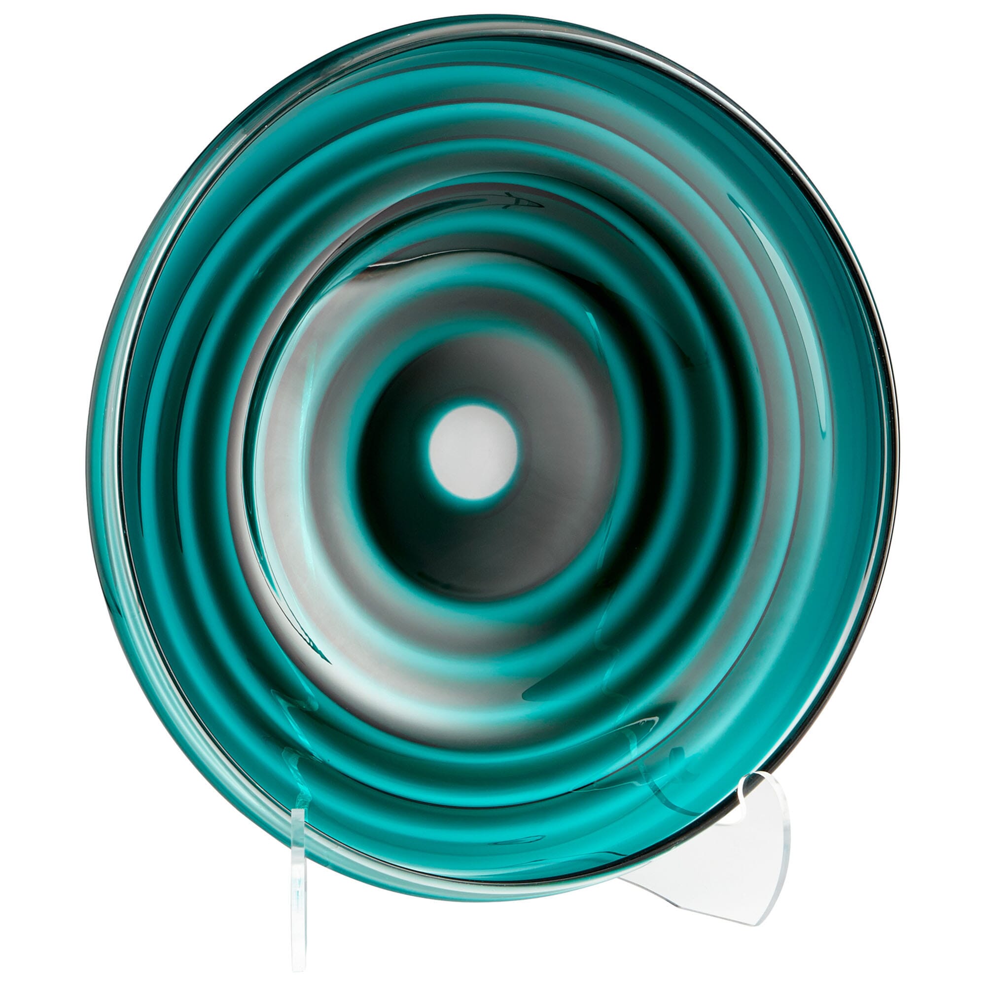 Cyan Design Large Vertigo Plate in Teal