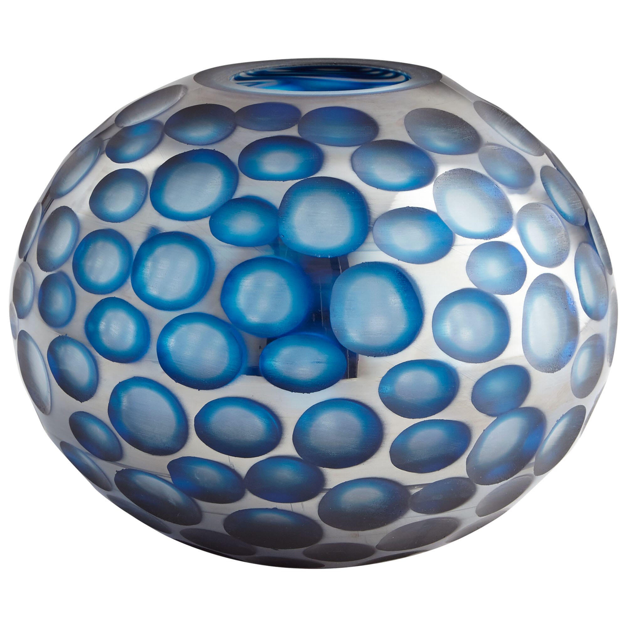 Cyan Design Large Round Toreen Vase in Blue