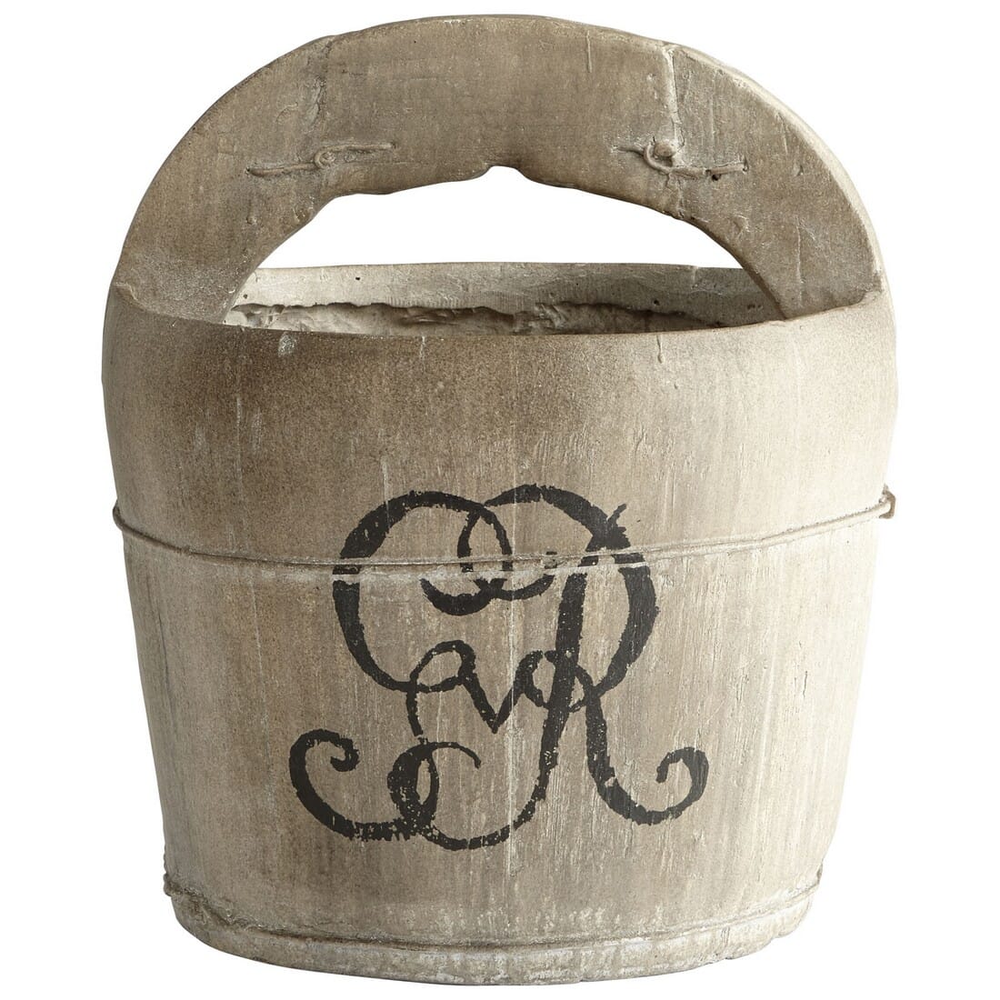 Cyan Design A Drop In The Bucket 17.5" Cement Planter in Ash Brown