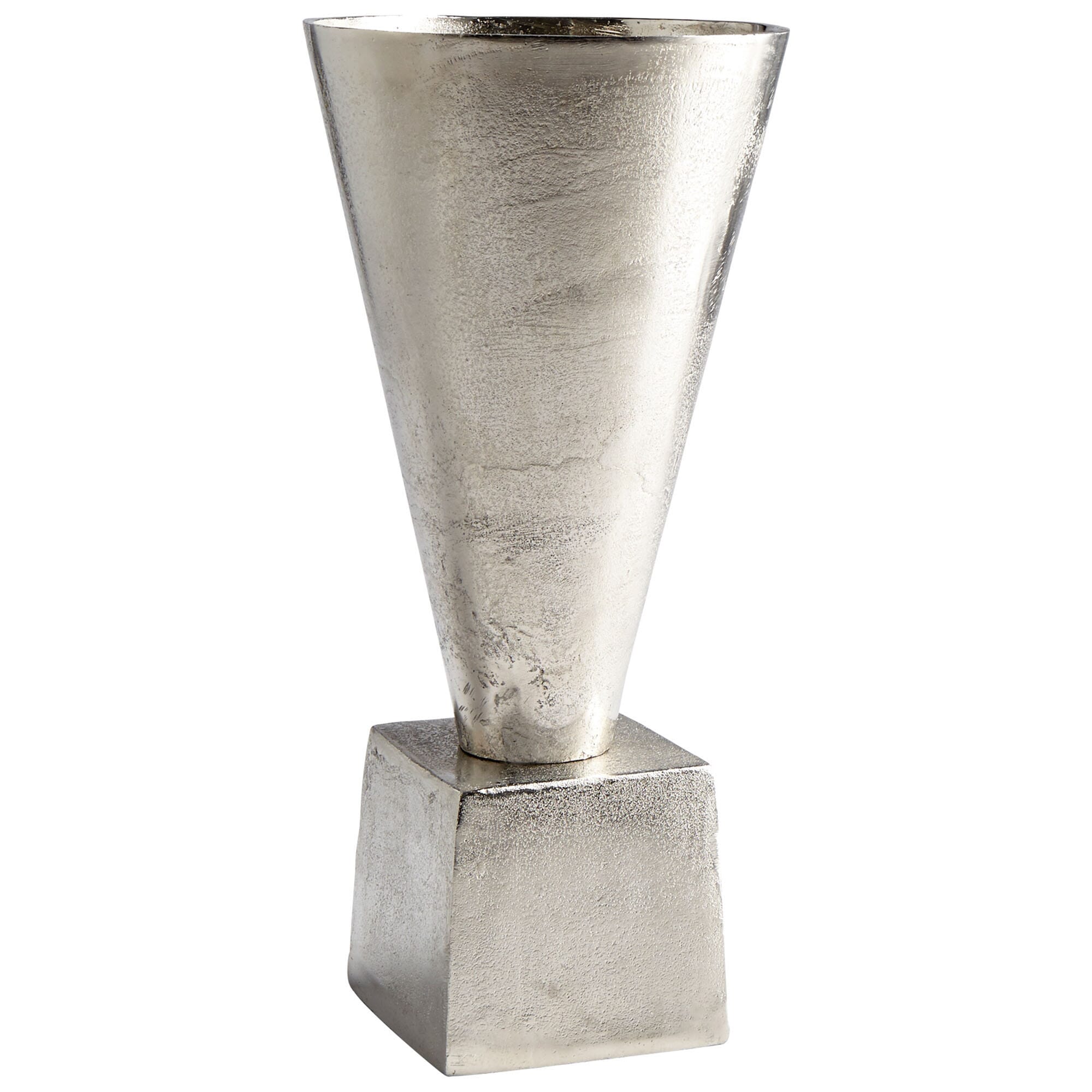 Cyan Design Mega Vase in Raw Nickel