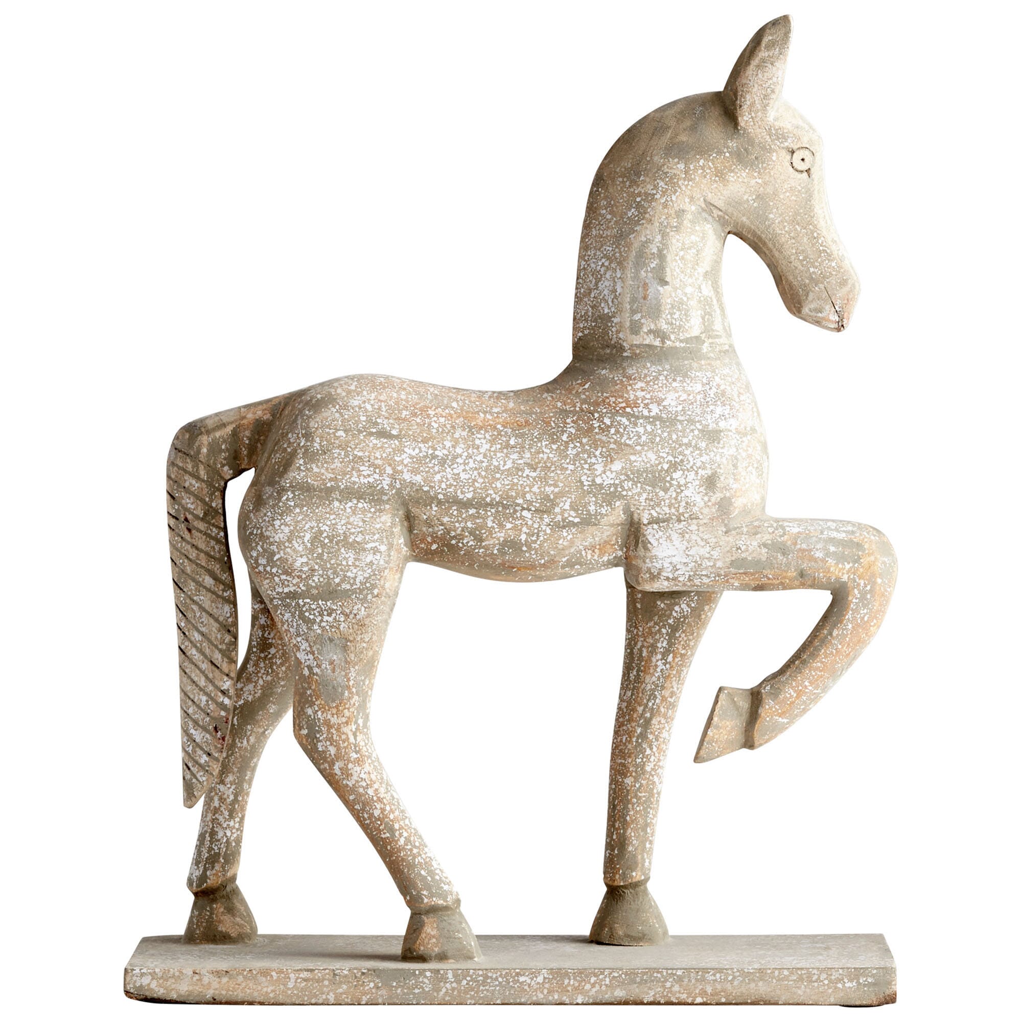 Cyan Design Rustic Canter Sculpture in Antique French White