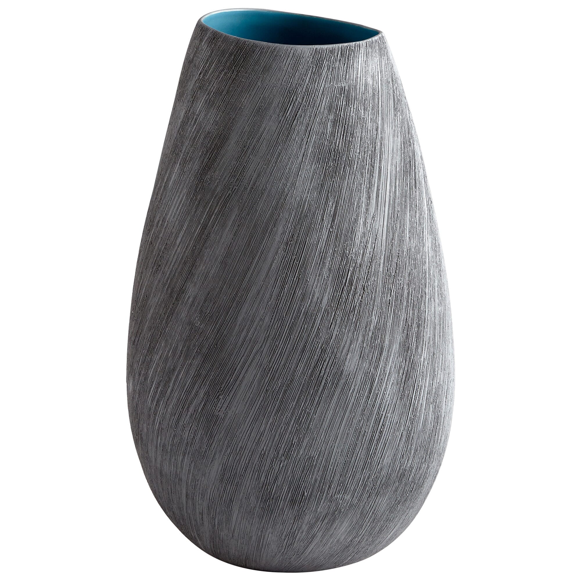 Cyan Design Small Stone Park Vase in Charcoal Grey And Jade