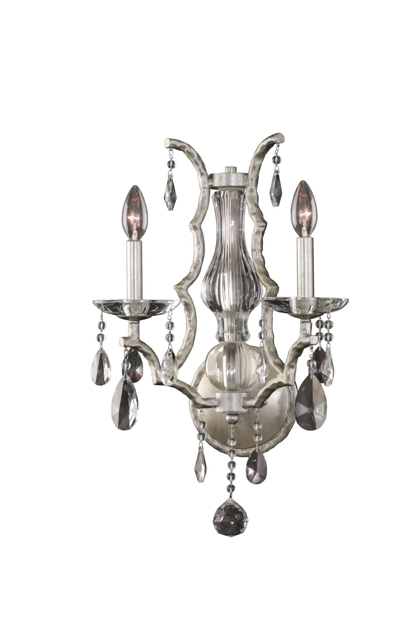 Allegri Shorecrest 2-Light 22" Wall Sconce in Sliver Dollar