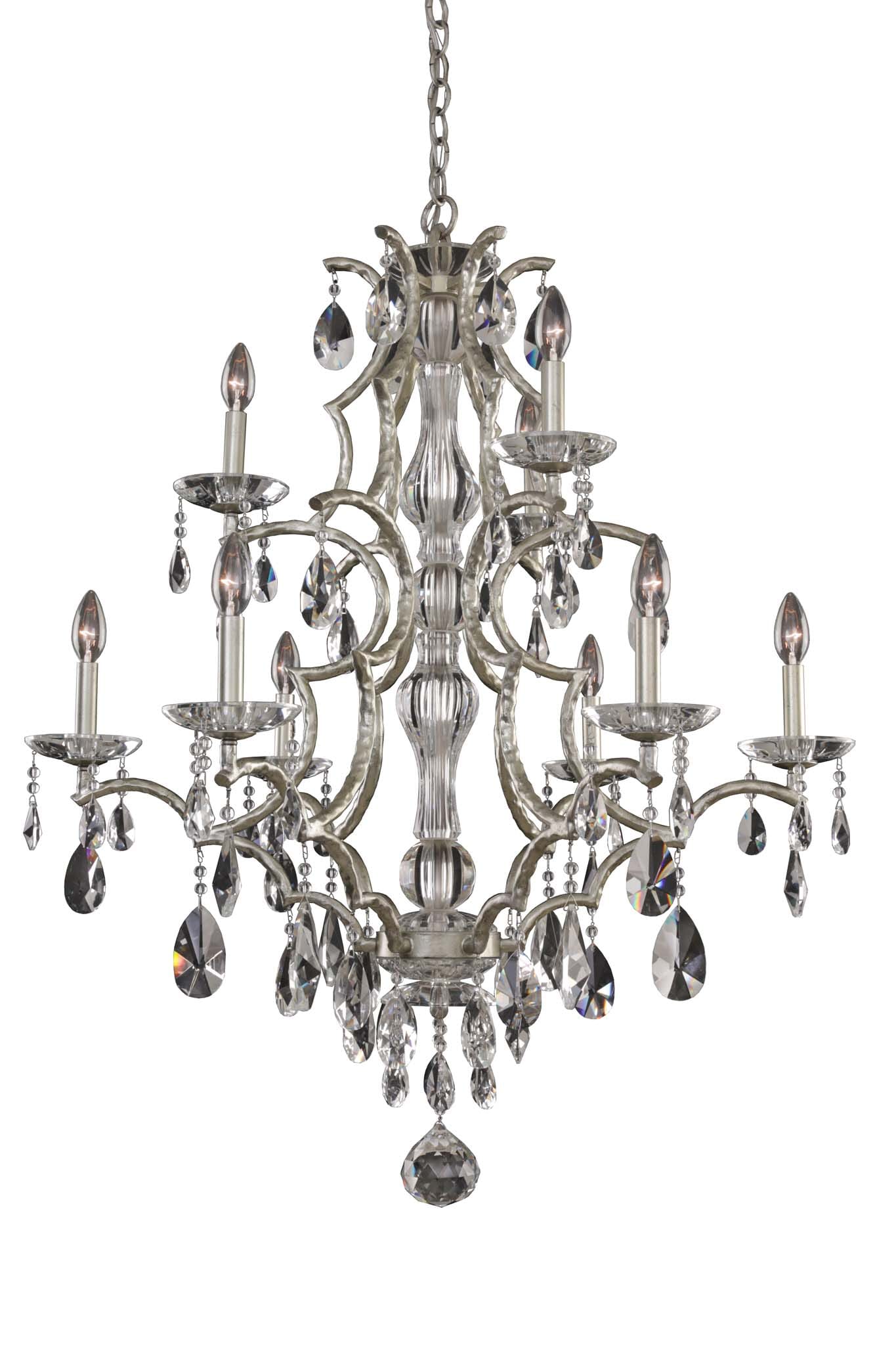 Allegri Shorecrest 9-Light Transitional Chandelier in Sliver Dollar