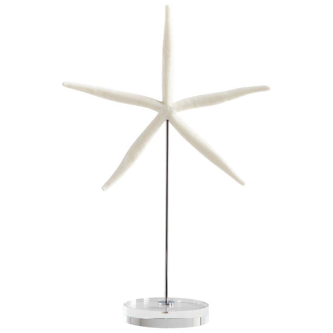 Cyan Design Royal Sea Star Sculpture in White And Polished Nickel