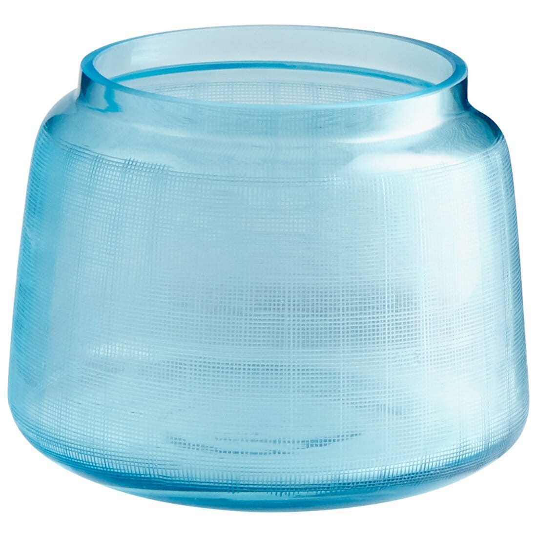 Cyan Design Griddled Sky 8.5" Glass Vase in Blue