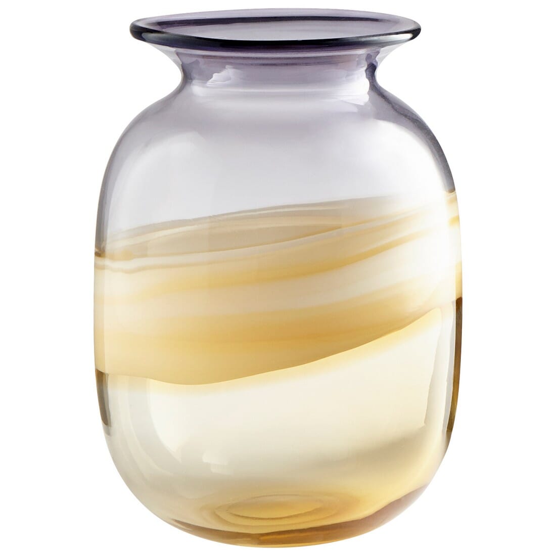 Cyan Design Dawn On The Horizon 11.25" Glass Vase in Amber/Purple