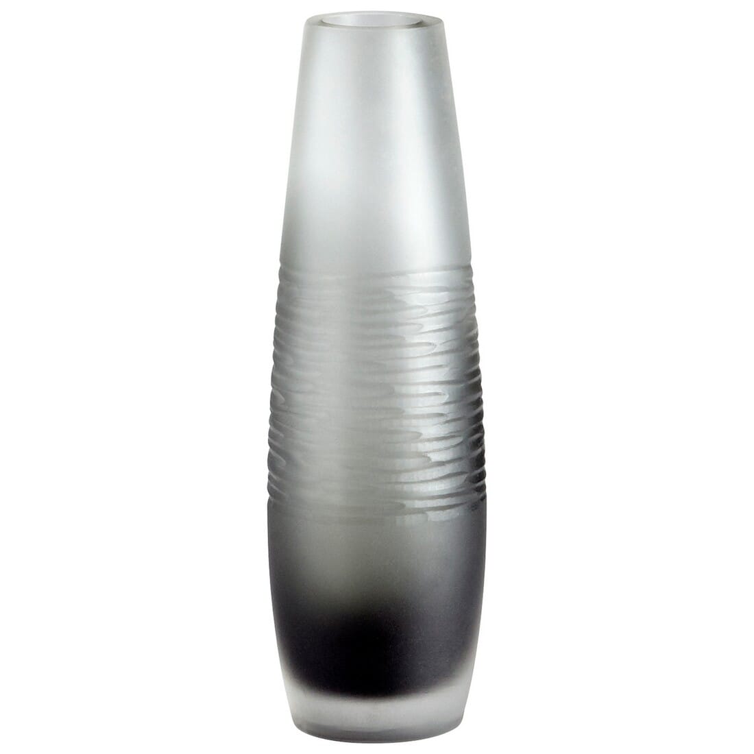 Cyan Design Medium Banded Smoke Vase in Grey