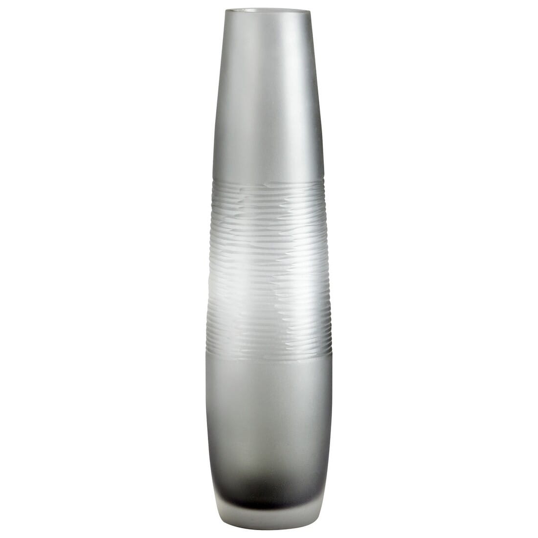 Cyan Design Large Banded Smoke Vase in Grey