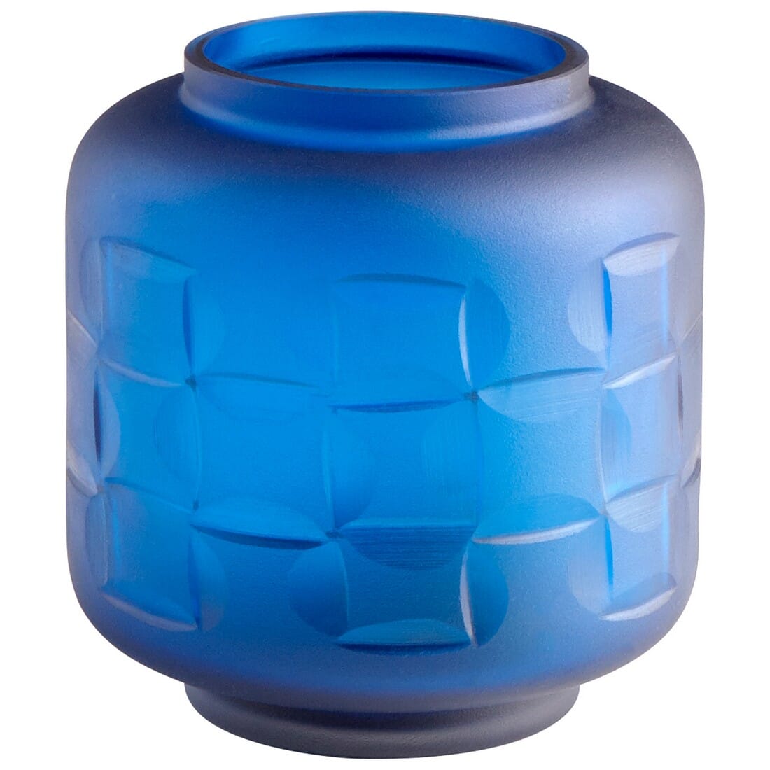 Cyan Design Strength In Repetition 8" Glass Vase in Blue