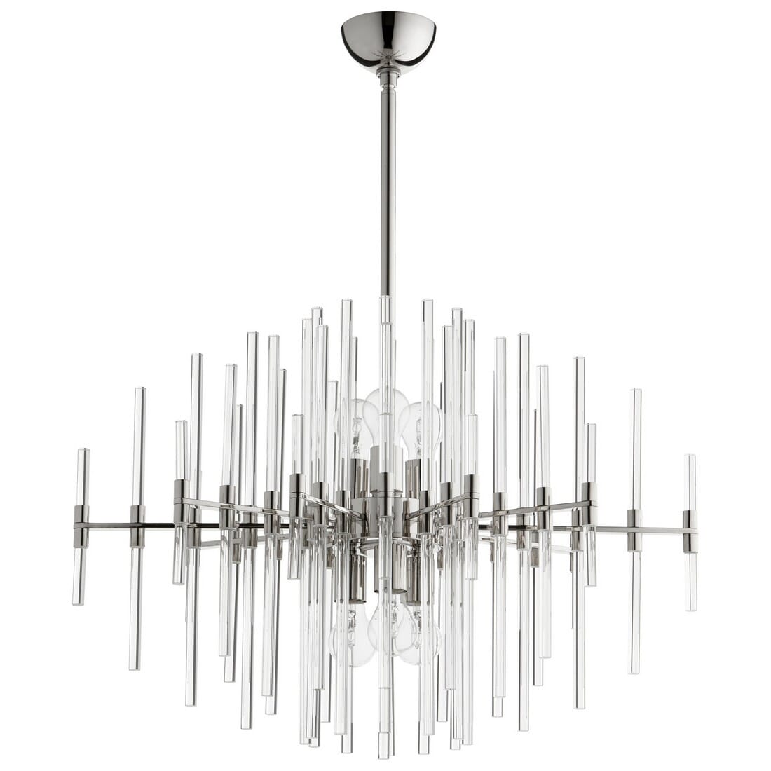 Cyan Design Quebec 6-Light 31" Pendant Light in Polished Nickel