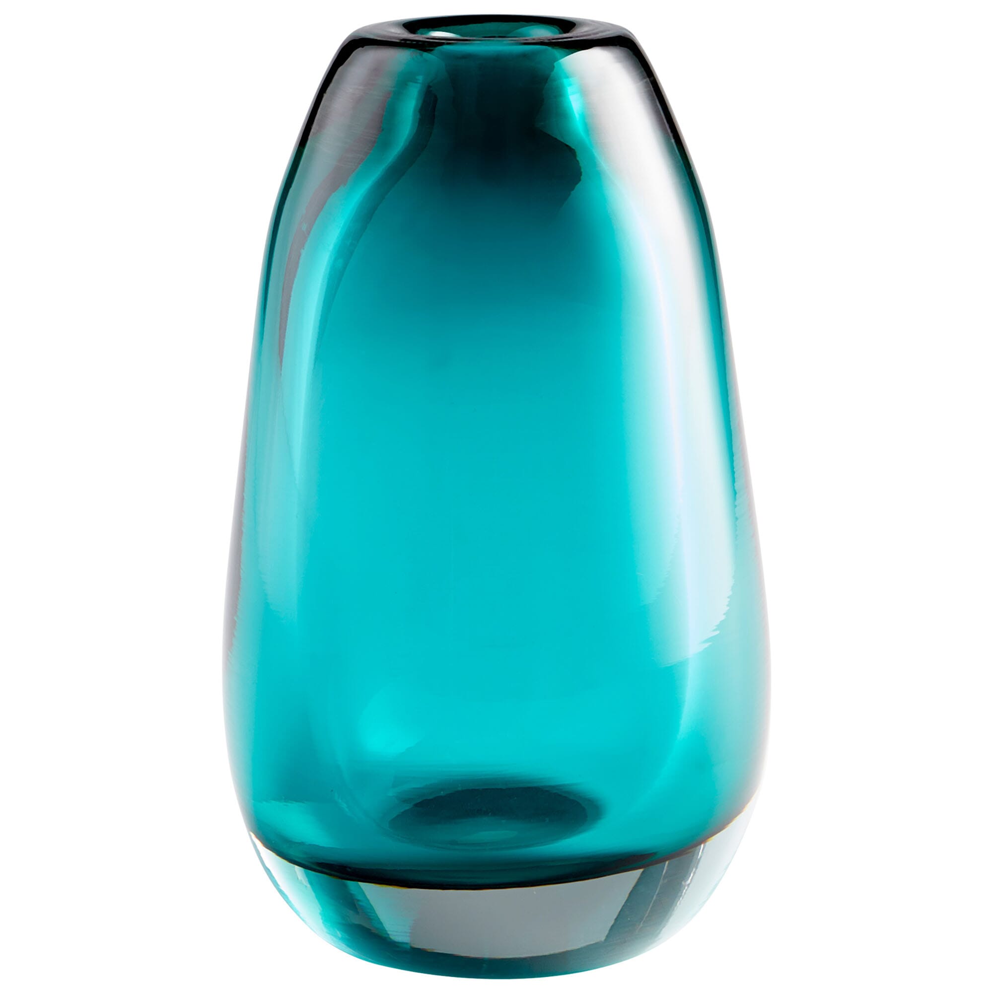 Cyan Design Small Blown Ocean Vase in Blue