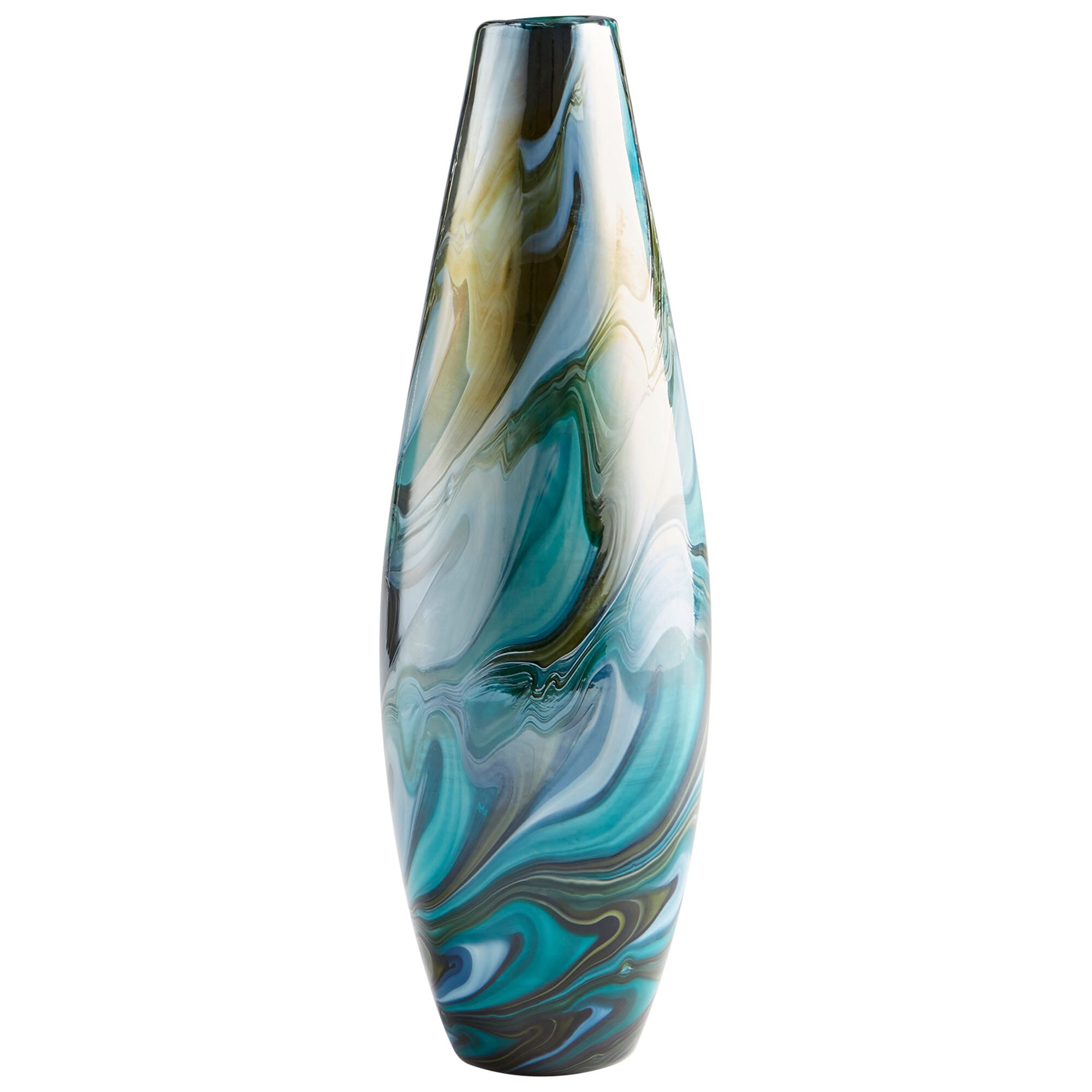 Cyan Design Medium Chalcedony Vase in Multi Colored Blue