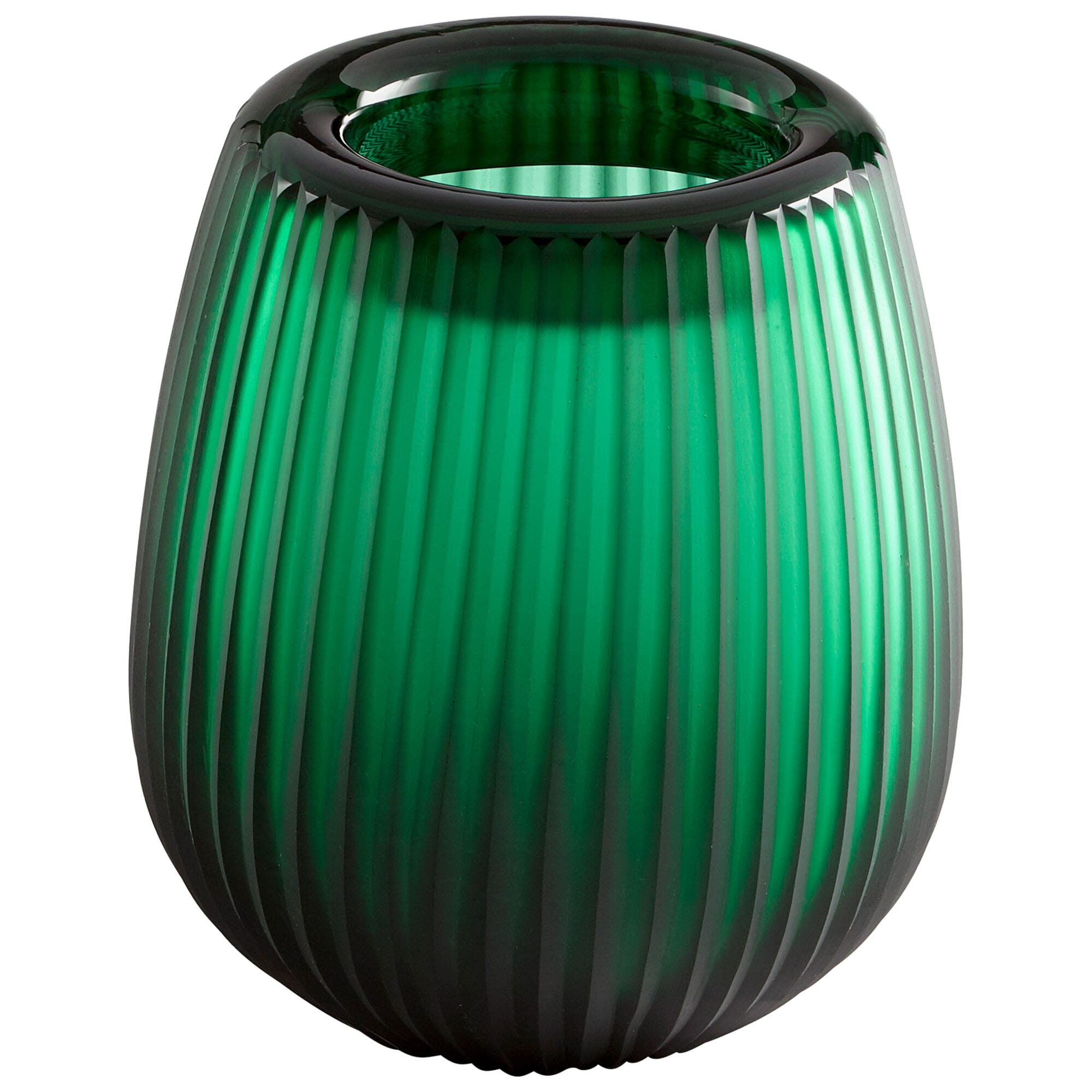 Cyan Design Small Glowing Noir Vase in Green