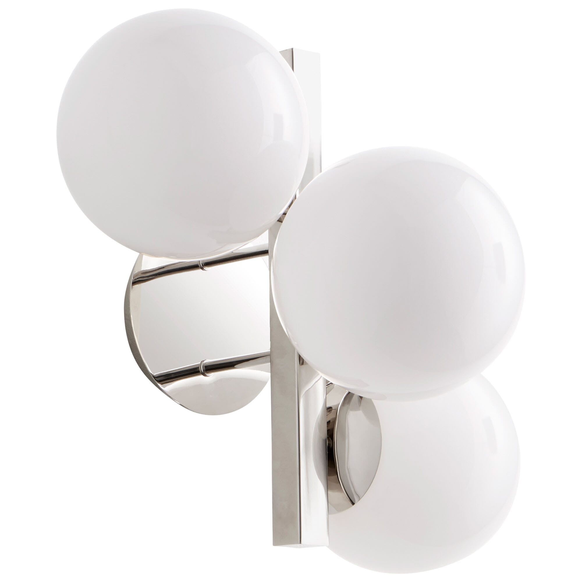 Cyan Design Atom 3-Light Wall Sconce in Polished Nickel