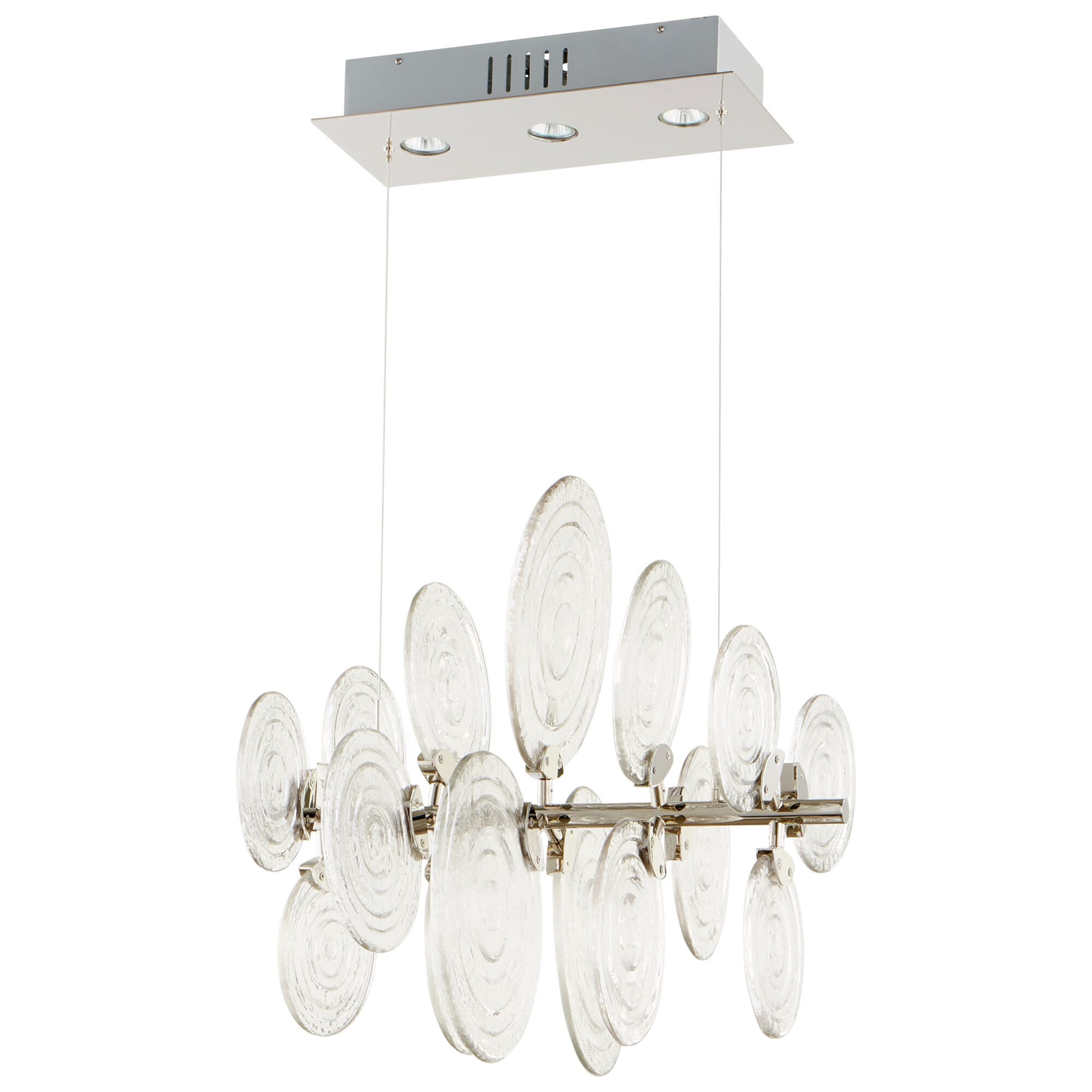 Cyan Design Discus 3-Light Pendant in Polished Nickel