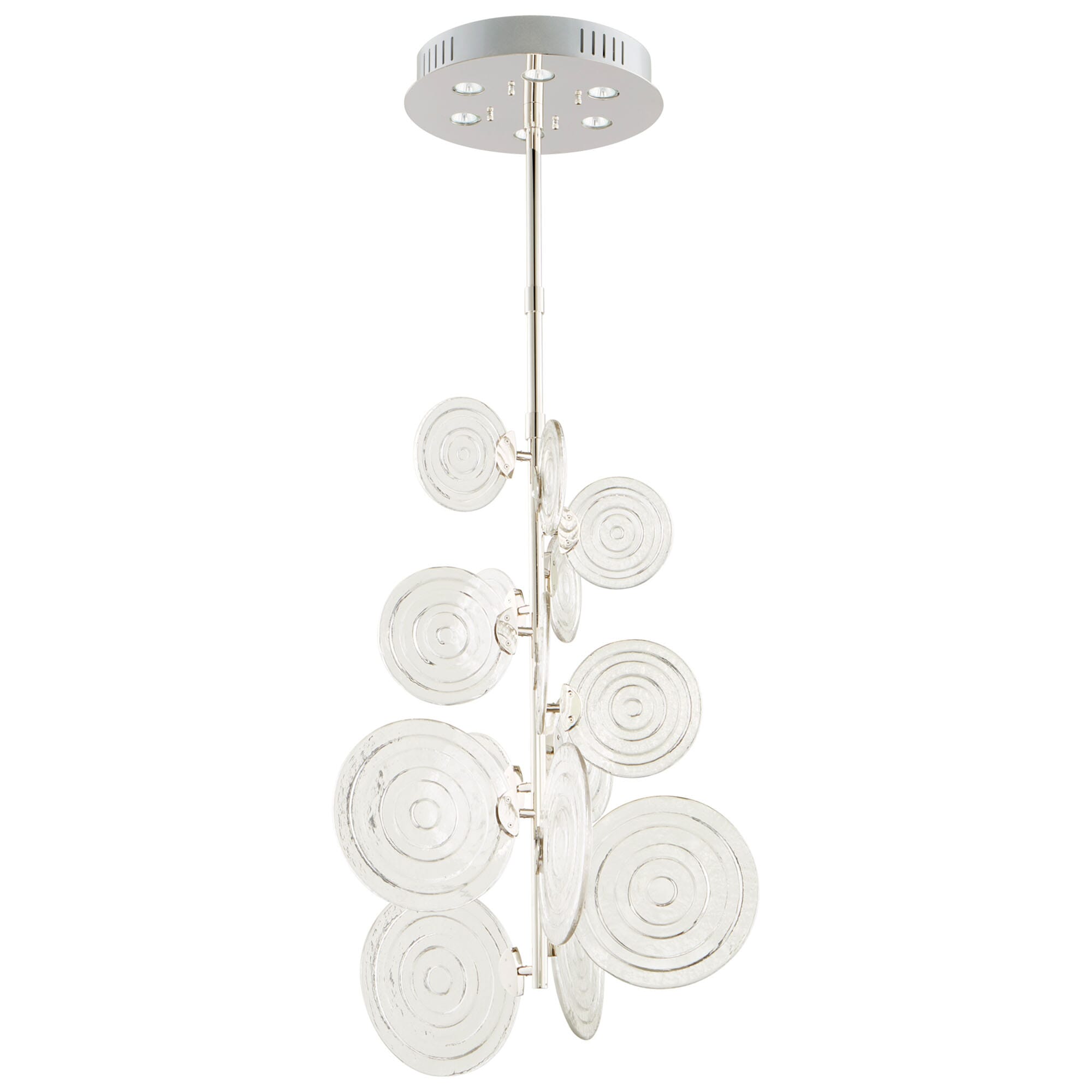 Cyan Design Discus 6-Light Pendant in Polished Nickel