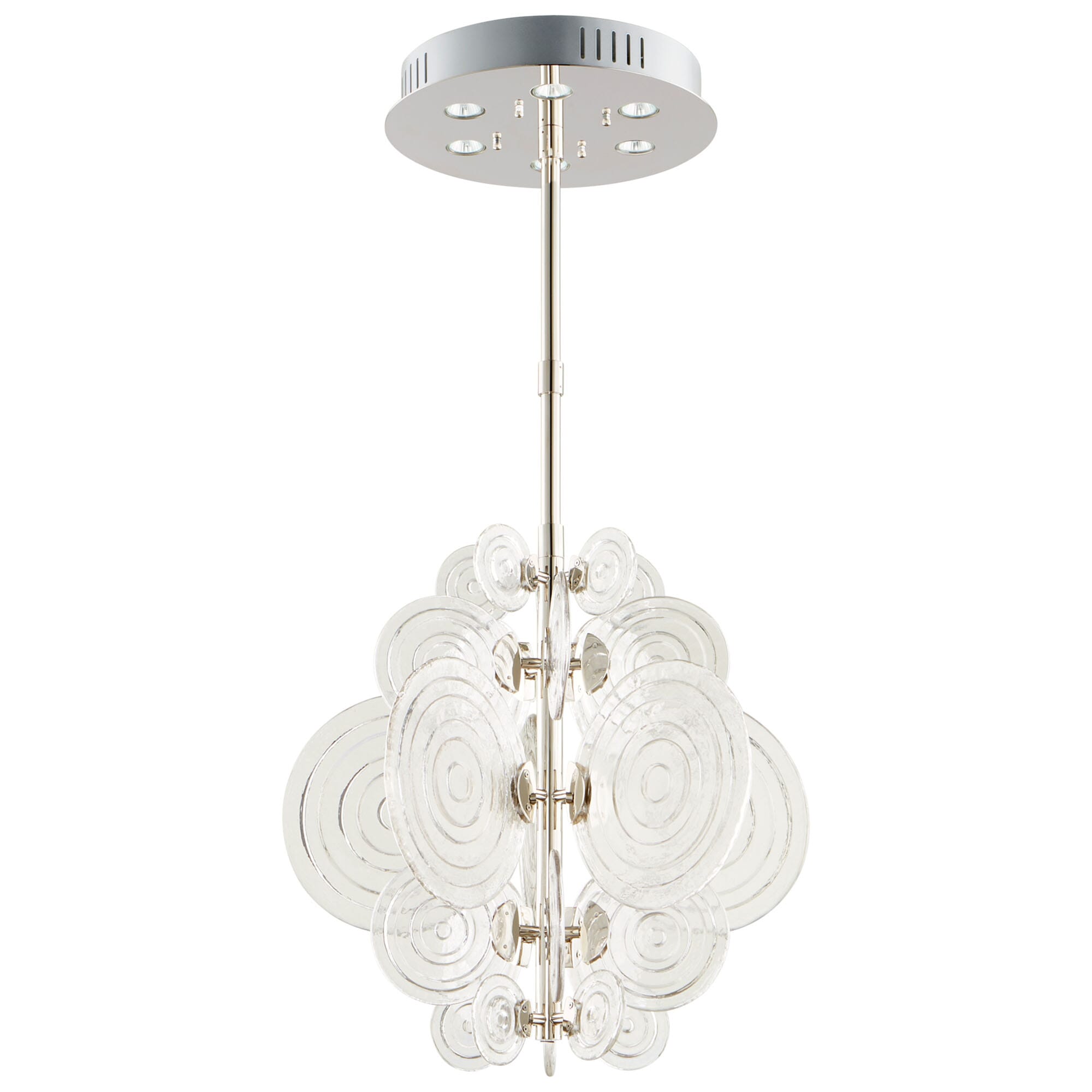 Cyan Design Discus 6-Light Pendant in Polished Nickel