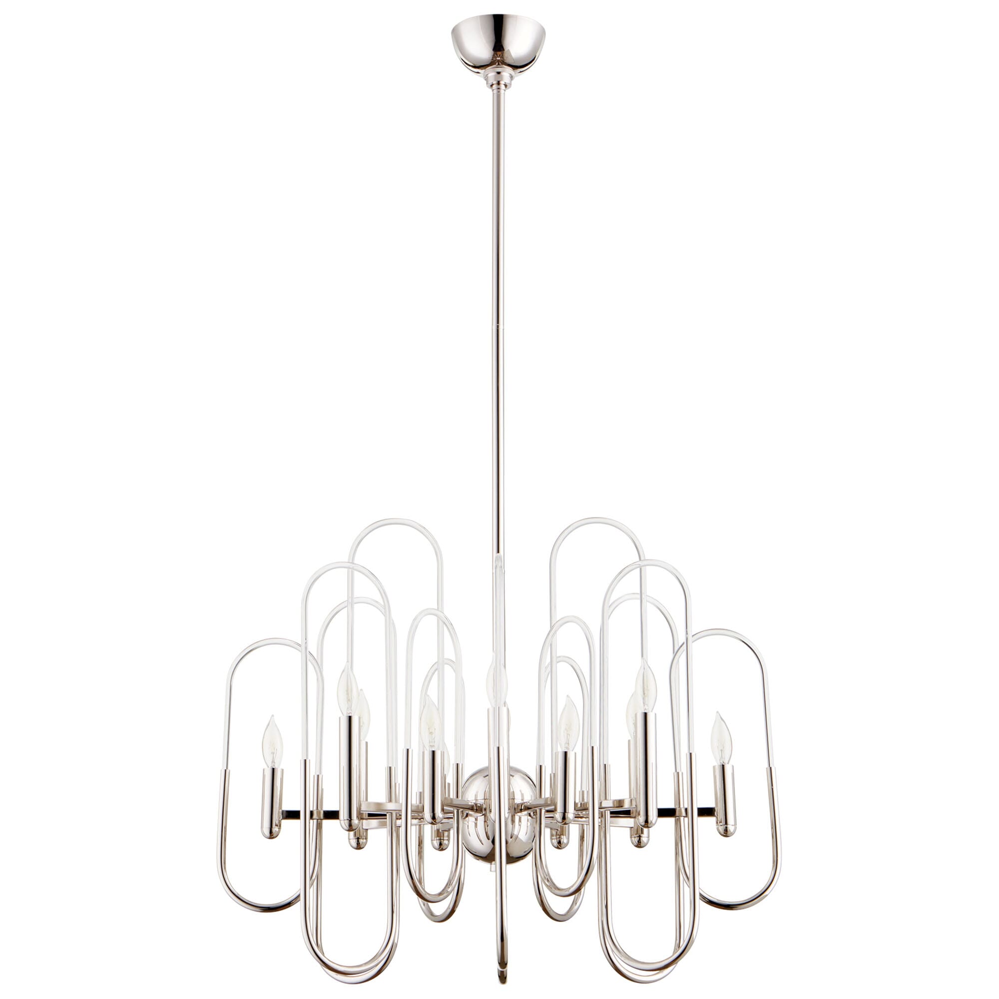 Cyan Design Champ-Elysees 12-Light Chandelier in Polished Nickel