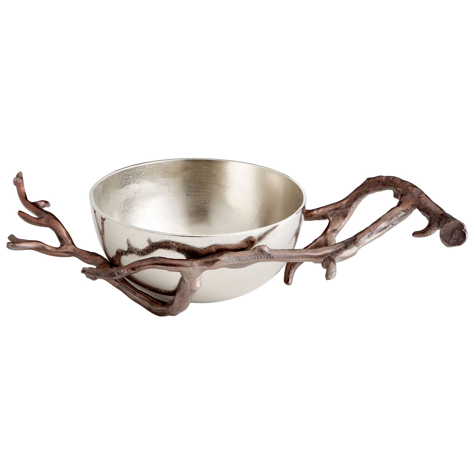 Cyan Design Bough Bowl in Nickel And Bronze